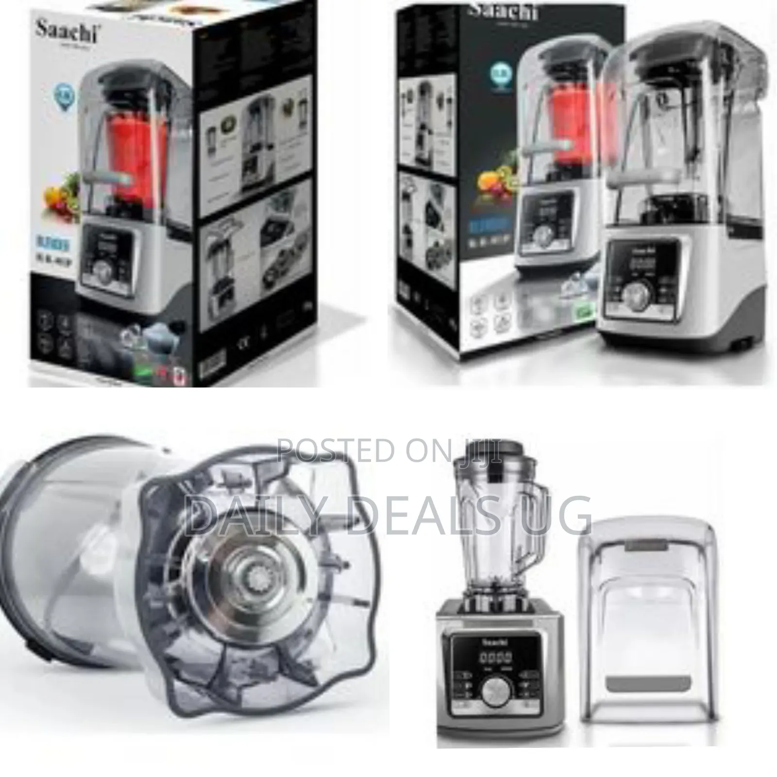 Saachi Commercial 4l Silent Blender With Ice Crusher - Clear