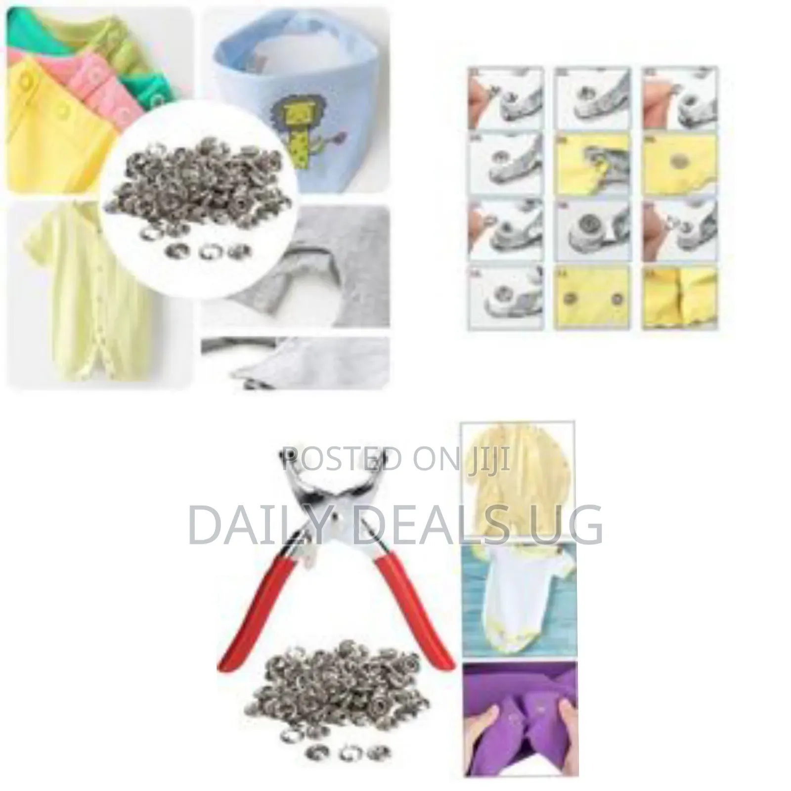 Snap Fastener Setting Pliers and Stud Kit - Multicolor