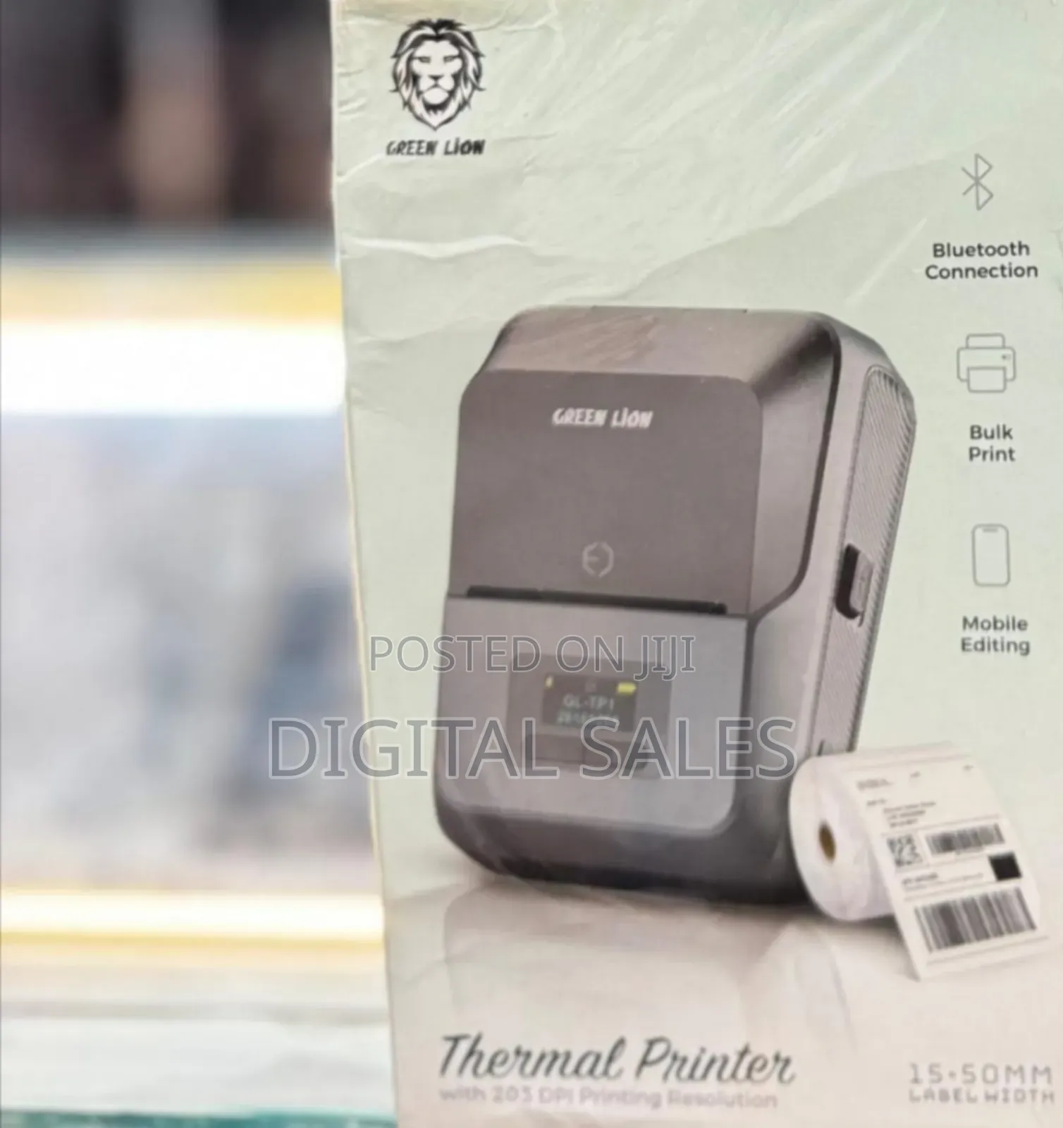 Green Lion Thermal Printer With 203 Dpi Print Resolution, Tft Screen