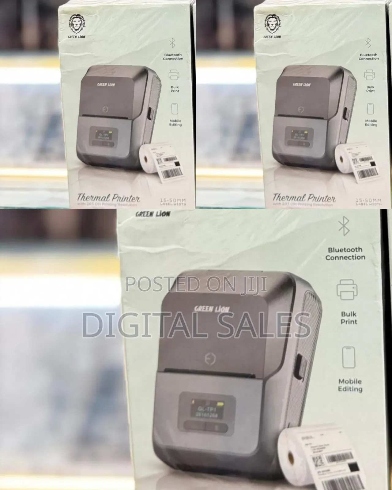 Green Lion Thermal Printer With 203 Dpi Print Resolution, Tft Screen