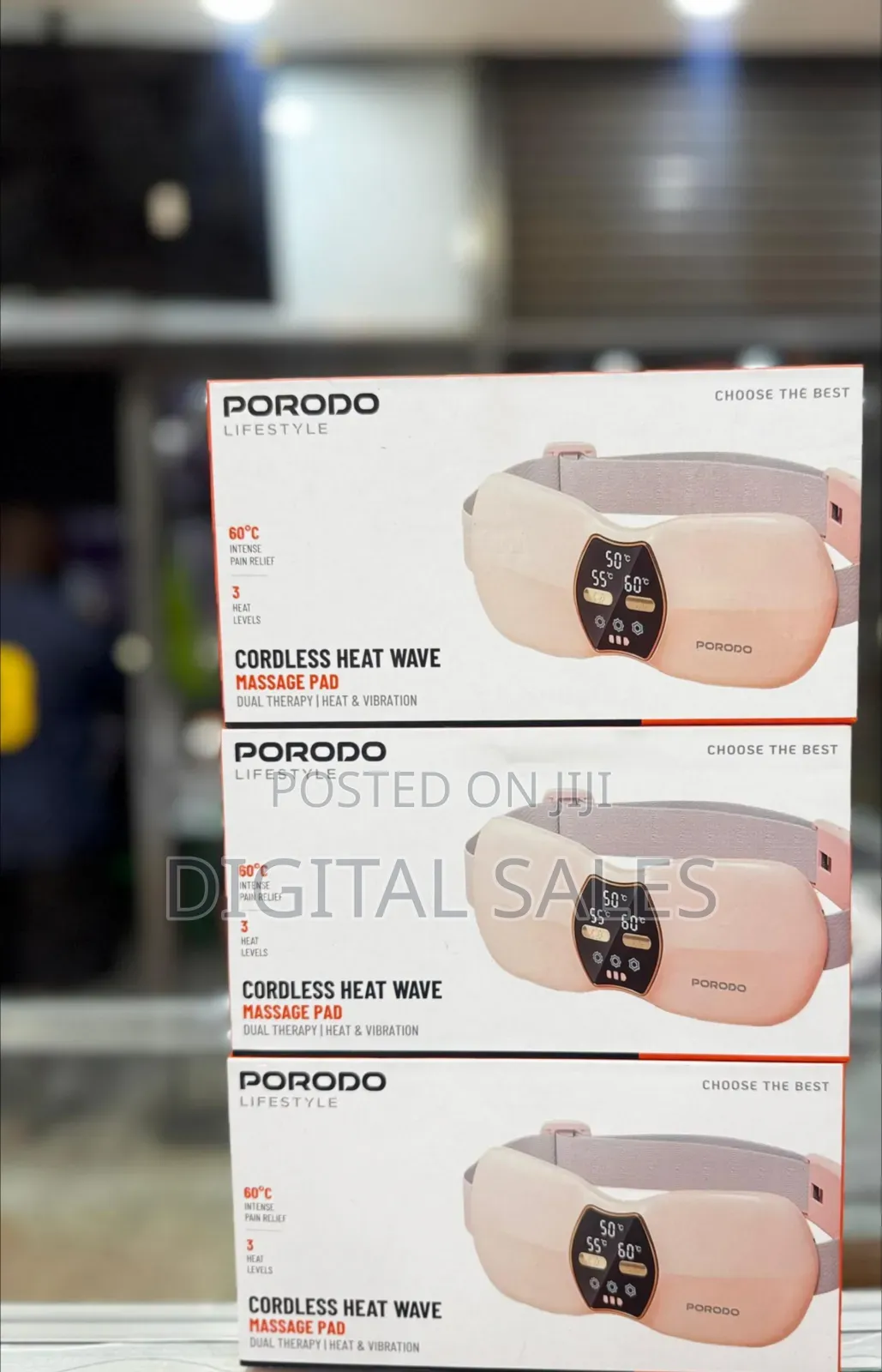Porodo Dual Wireless Massage Pillow With Heat And Vibration .