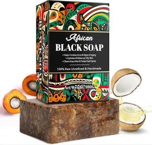 Organic African Black Soap, African Soap for Acne Dark Spots,