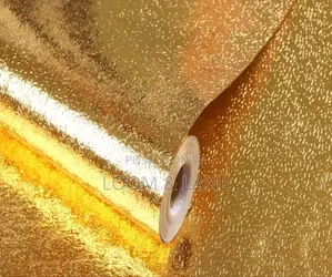 Gold-Textured, Self-Adhesive, Aluminum Foil Wallpaper