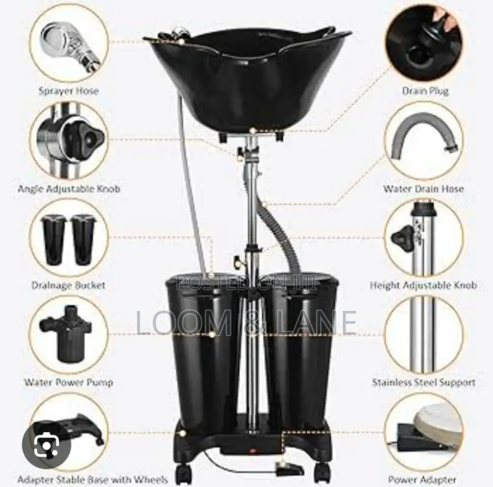 Height Adjustable Shampoo Unit