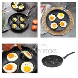 Non-Stick Iron Egg Cooker Ring Egg Frying Pan 4-Cup Shape,