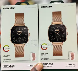 Green Lion Princess Smart Watch With Amoled Display and Extra Strap
