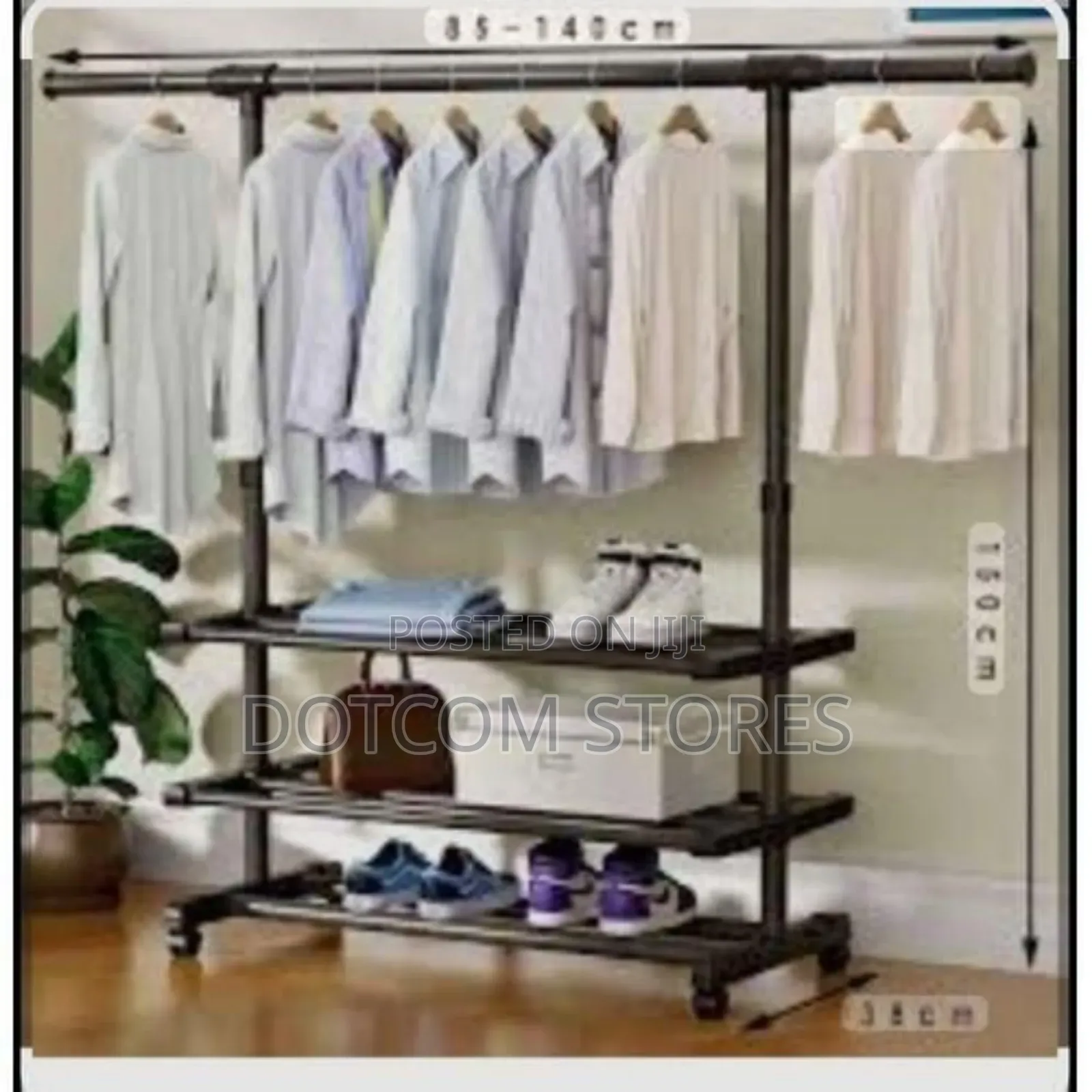 Multifunctional 3-layered Shoe Clothes Rack