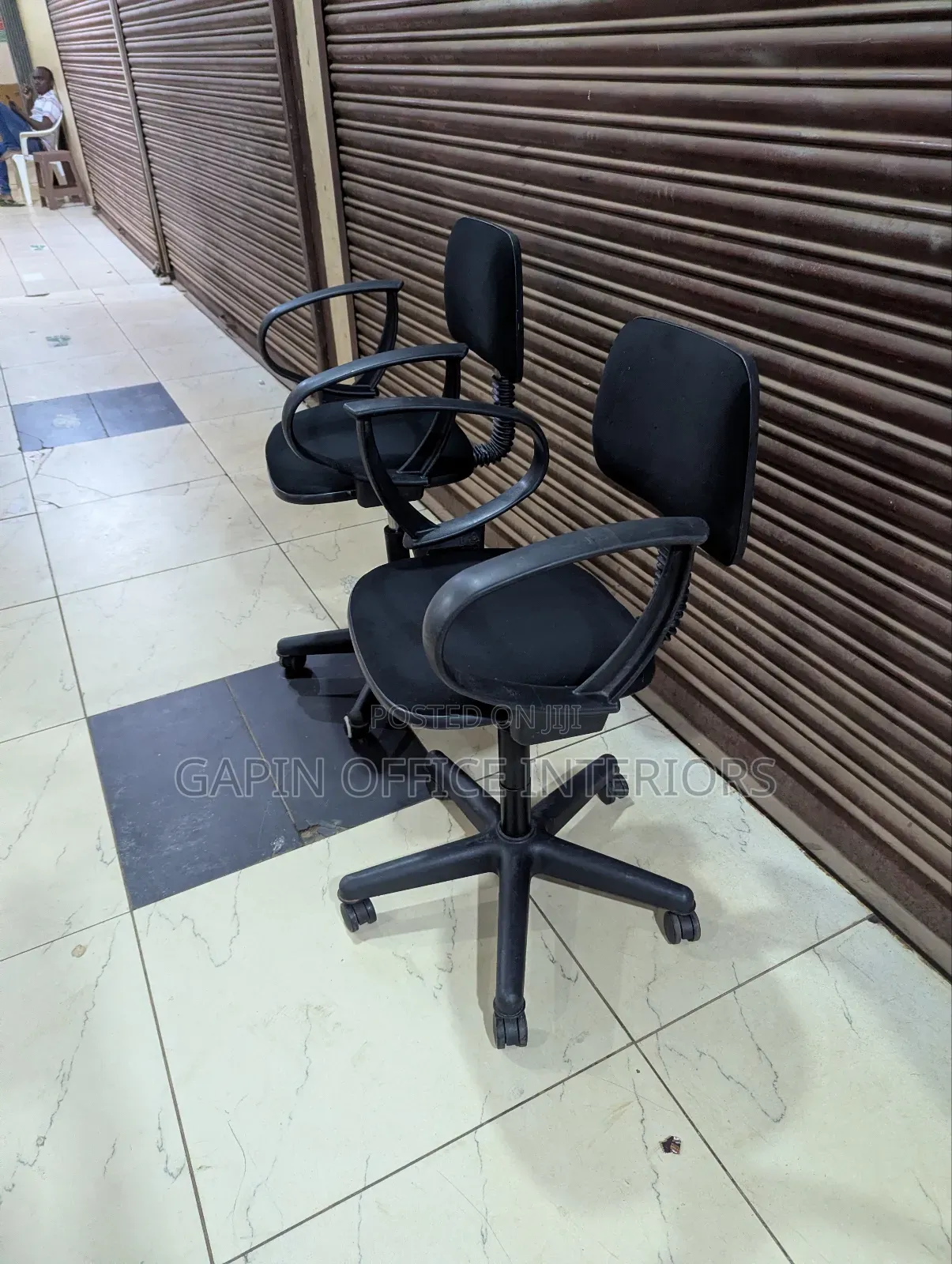 Simple Fabric Adjustable Secretarial Chairs, Price for 2 Pieces