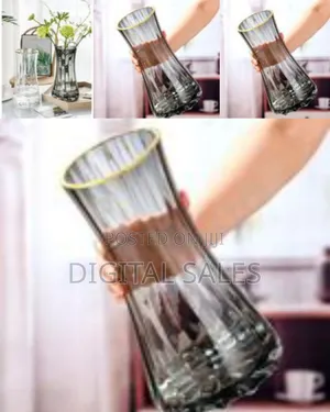 Elegant Smoky Gray Glass Vase