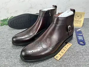 Classic Men's Oxford Franco Banetti Leather Boots In Stock