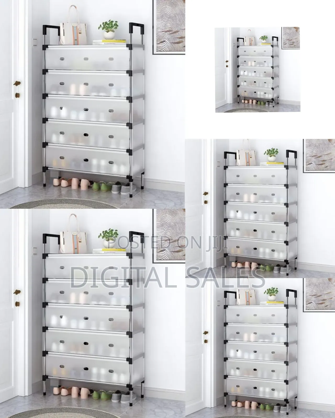 Stylish Space-saving 5-tier Dustproof Shoe Storage Cabinet