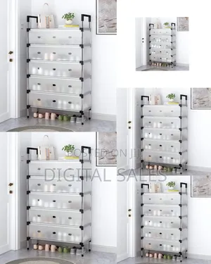 Stylish Space-saving 5-tier Dustproof Shoe Storage Cabinet
