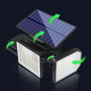 226led Solar Outdoor Lights, 3 Heads Rotatable Motion Sensor Lamp
