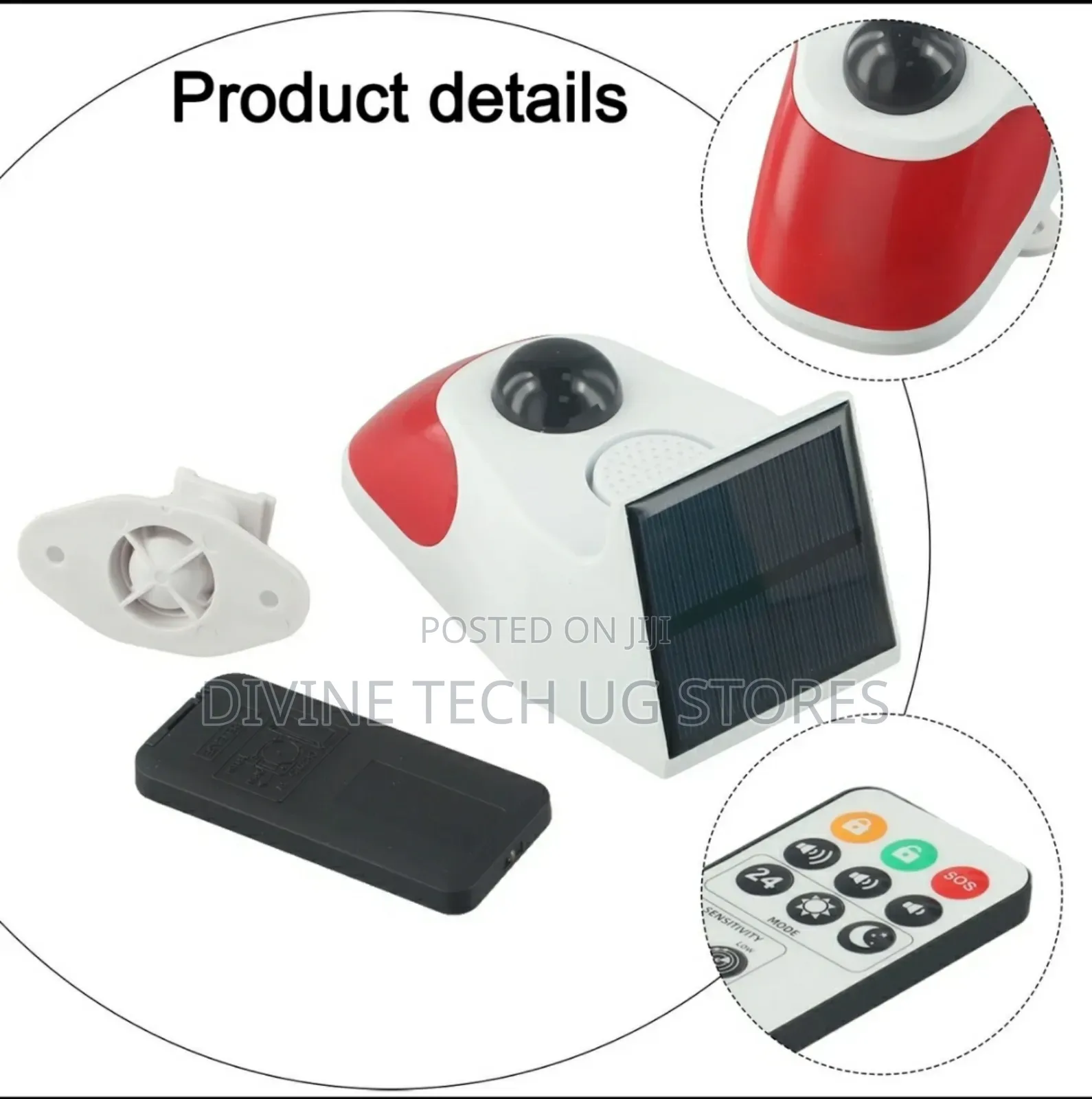 Motion Sensor Alarm, Wifi Solar Security Siren Light