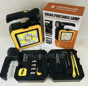 Rechargeable Led Flashlight With Portable Tool Box - Multifunctional