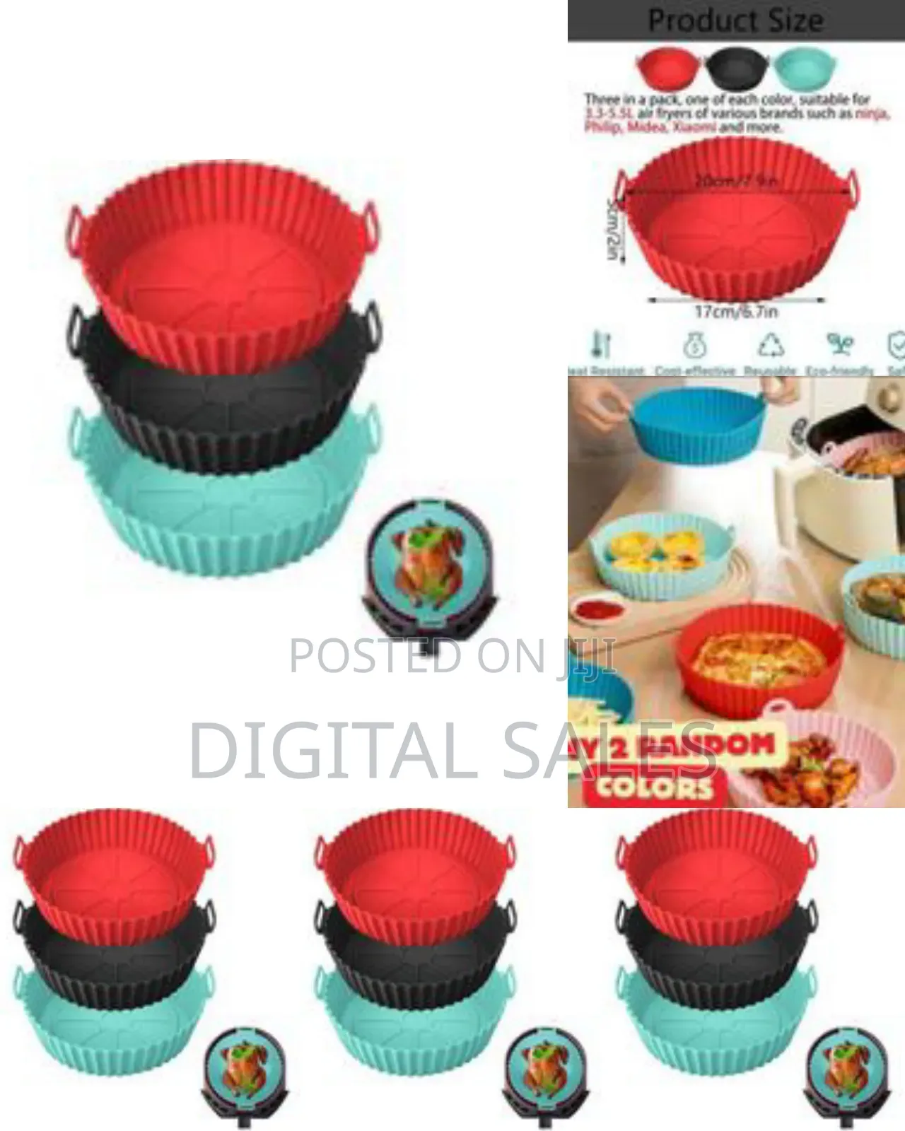 Reusable Silicone Air Fryer Liners