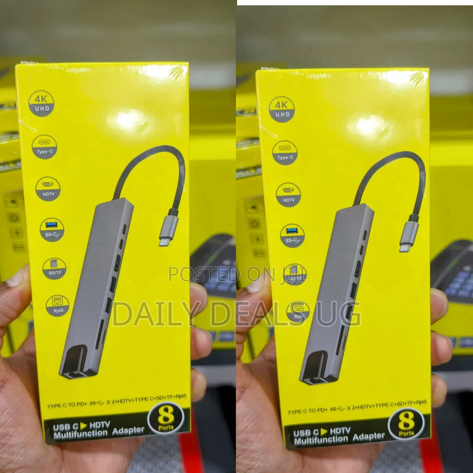 8-in-1 Usb C HDTV Multifunction Adapter, a Multiport Hub