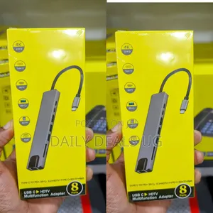 8-in-1 Usb C HDTV Multifunction Adapter, a Multiport Hub