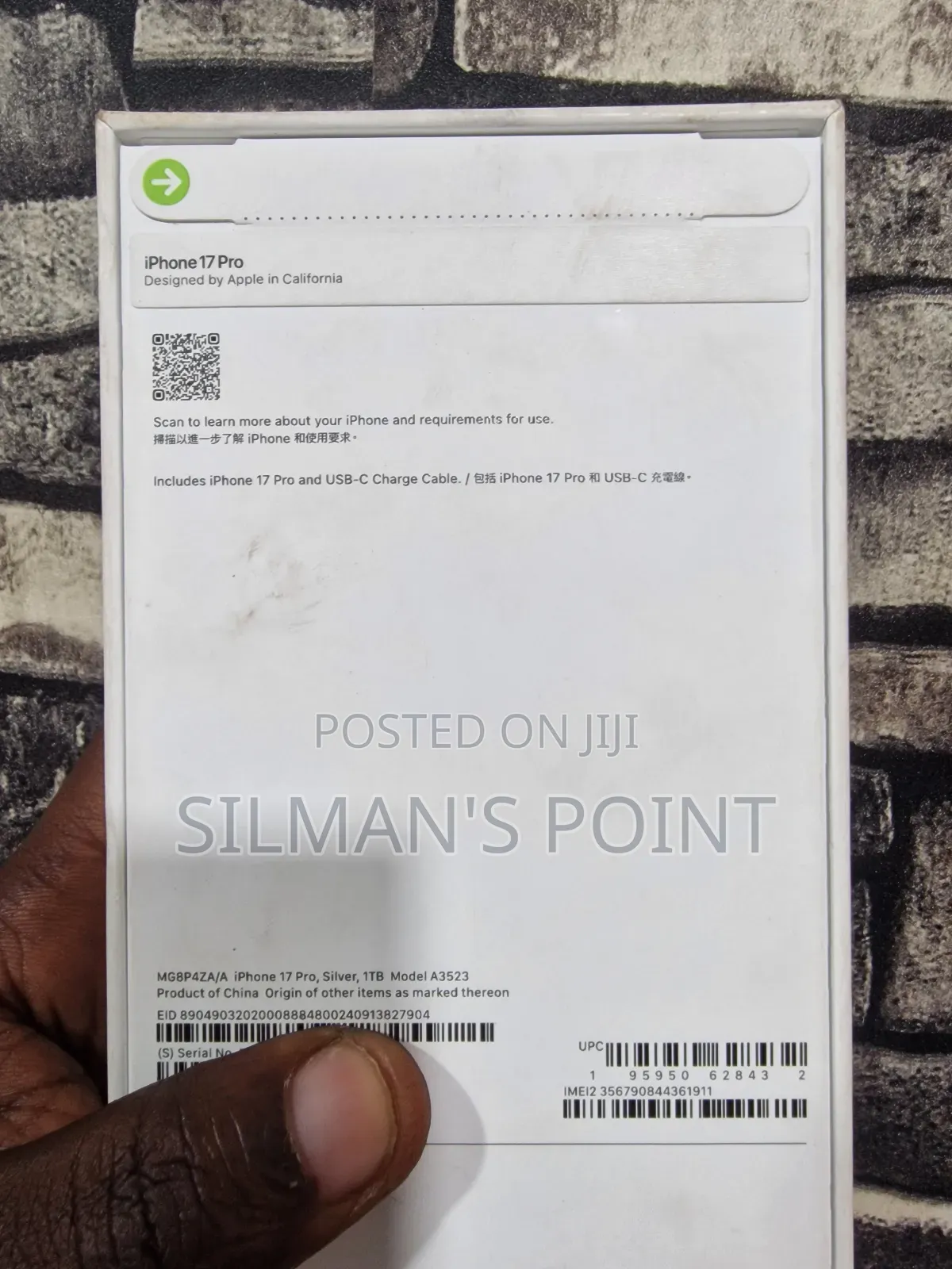 New Apple iPhone 17 Pro 1 TB Silver