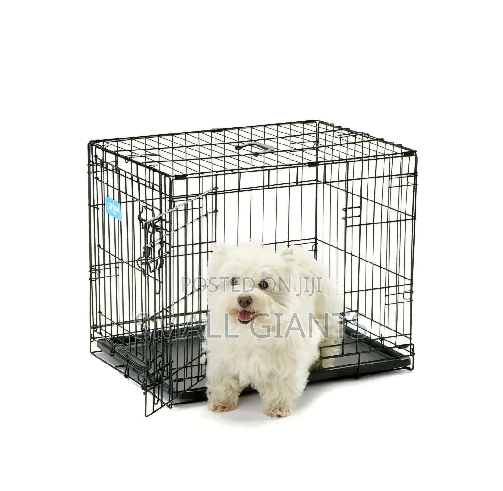 Black, Foldable Metal Pet Crate or Cage.