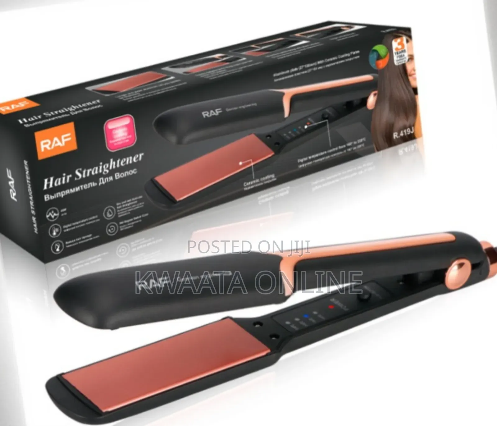 Raf R.419j Multi Styler Hair Straightener Multifunctional
