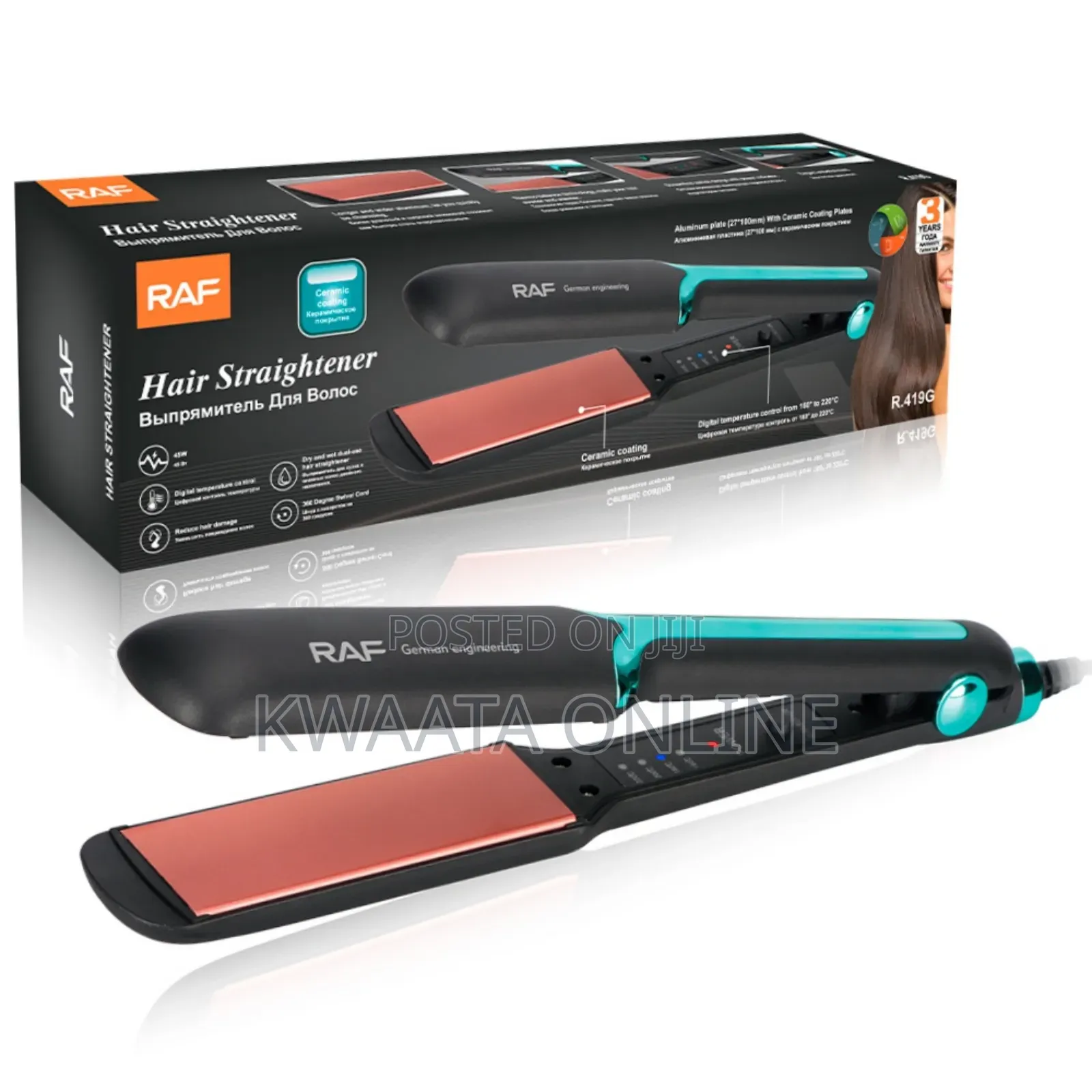 Raf R.419j Multi Styler Hair Straightener Multifunctional