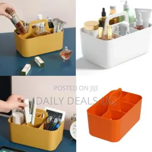 Versatile Portable Storage Caddy With Integrated Handle - Multicolor