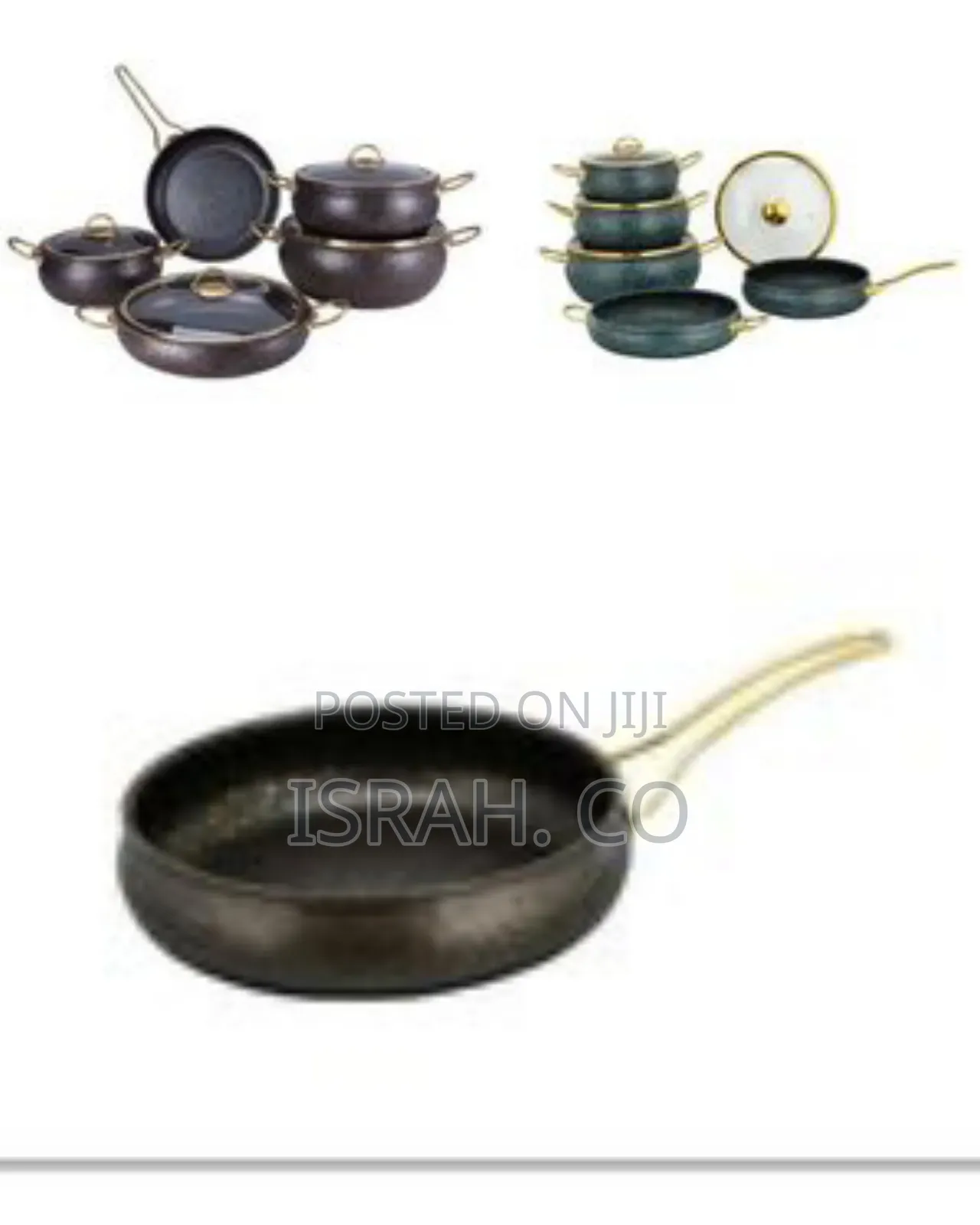 Premium Non-Stick Granite Cookware Set With Tempered Glass Lids