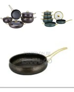 Premium Non-Stick Granite Cookware Set With Tempered Glass Lids