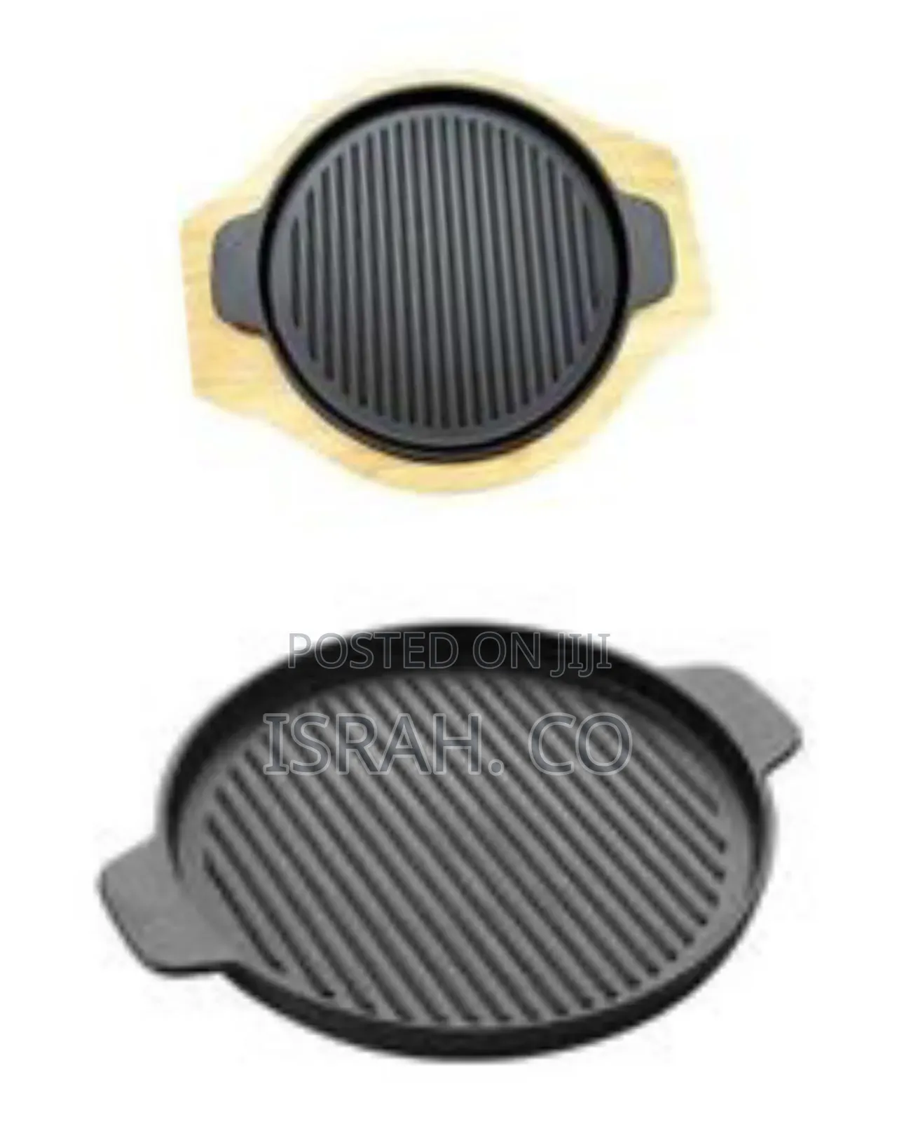 Versatile Round Cast Iron Grill Pan With Dual Handles