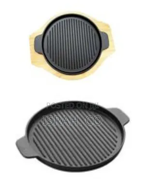 Versatile Round Cast Iron Grill Pan With Dual Handles