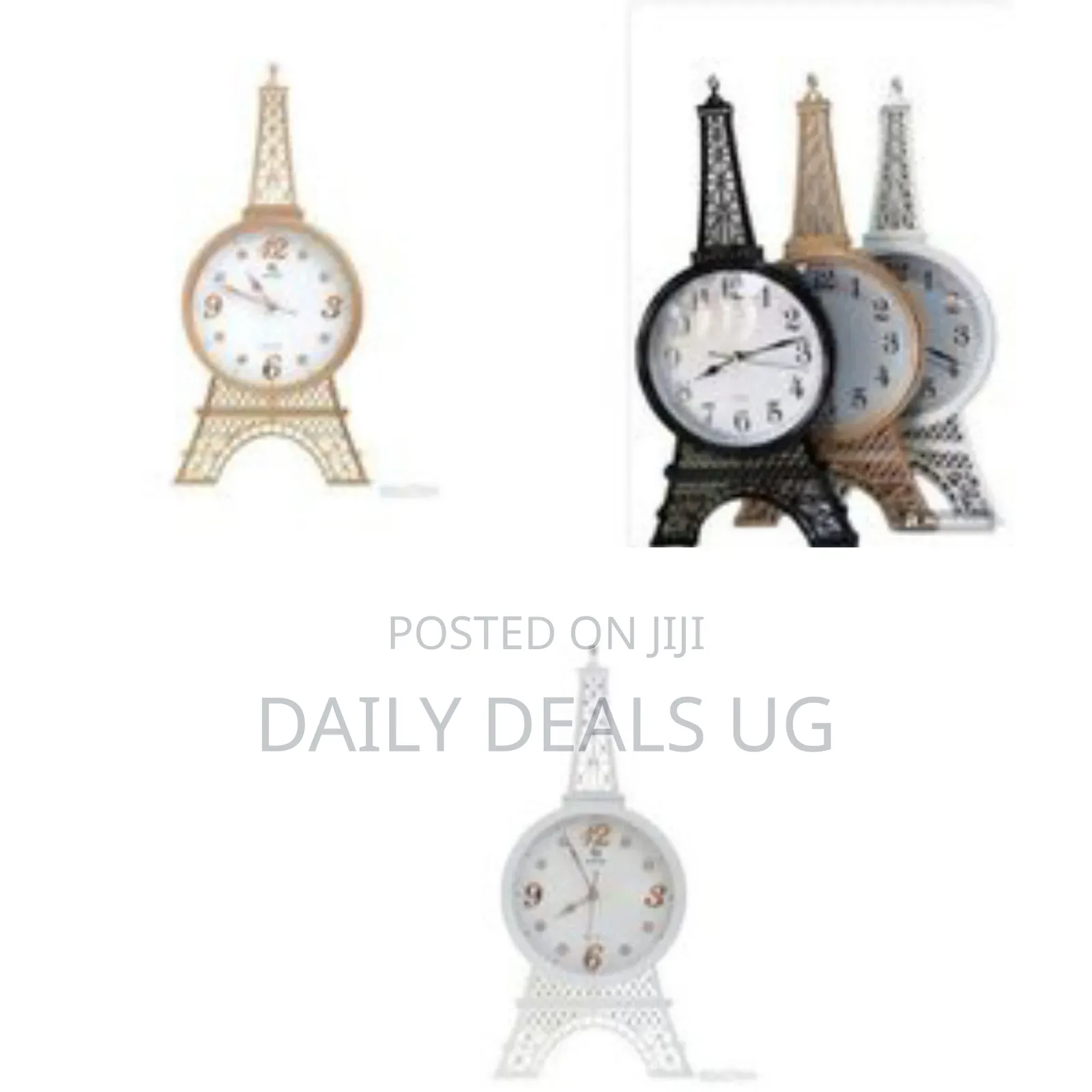 Decorative Eiffel Tower Theme Clock - Multicolor