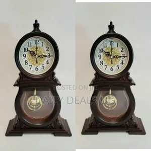 Elegant Vintage-Inspired Mantel Clock With Swinging Pendulum