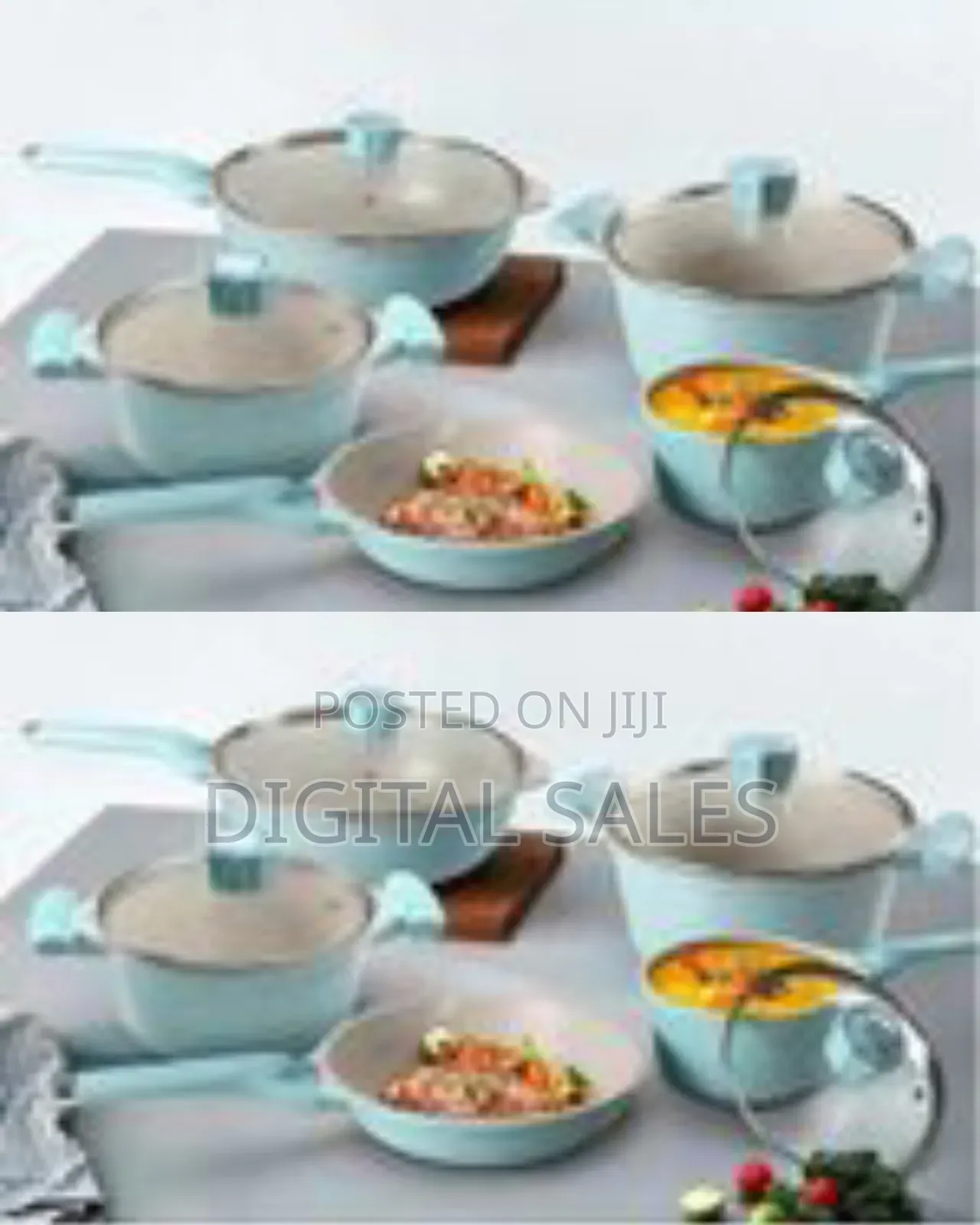 Premium Non-Stick Ceramic Cookware Set With Tempered Glass Lids