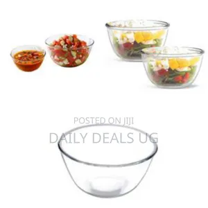 Versatile Clear Glass Serving and Mixing Bowl Set (2-Piece)