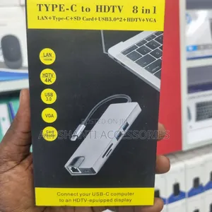 Type-C to HDTV 8 Inl
Lan+Type-C+Sd Card+ Usb3.0*2+Hdtv+ Vga