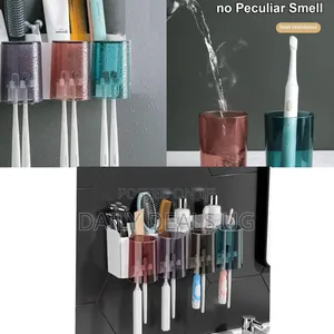 Wall-Mounted Multi-Functional Toothbrush Holder and Organizer