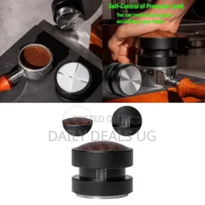 Precision Calibrated Espresso Tamper and Distributor With Wooden Inlay