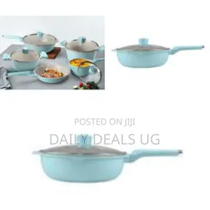 Premium Non-Stick Ceramic Cookware Set With Tempered Glass Lids