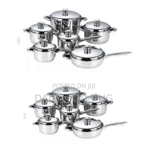 Premium Stainless Steel Cookware Set With Matching Lids - Multicolor