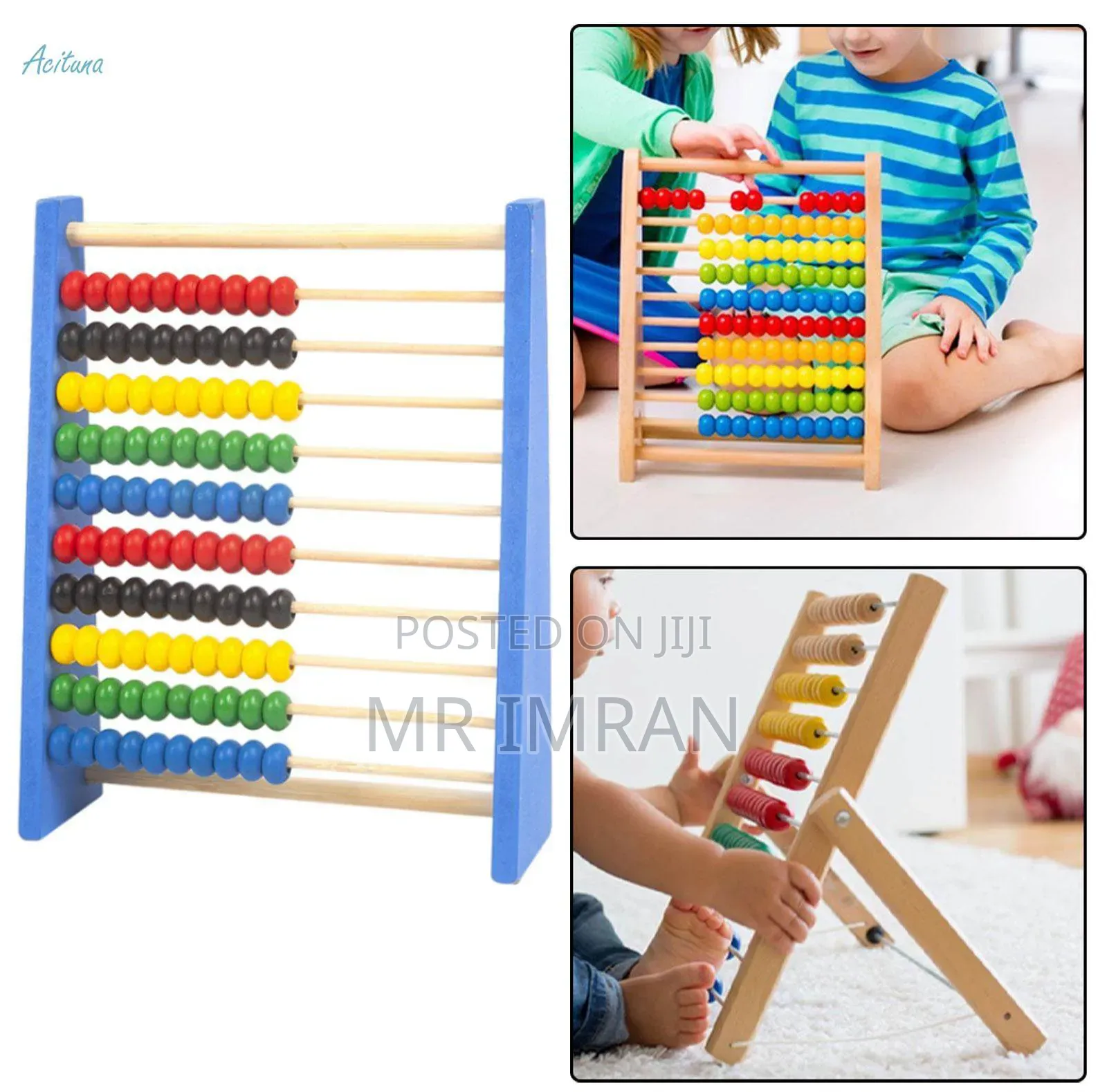 Educational Wooden Rainbow Abacus for Children Counting