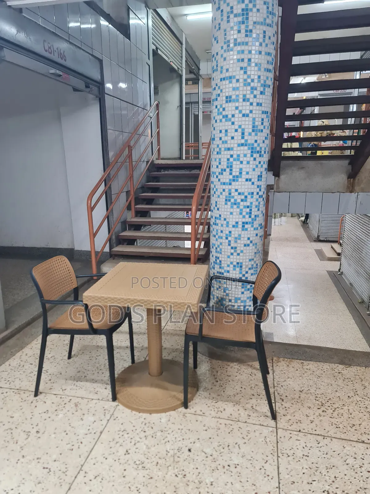Modern Matted Plastic Table and Chairs Set
