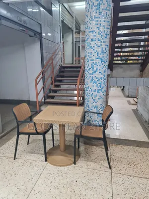Modern Matted Plastic Table and Chairs Set