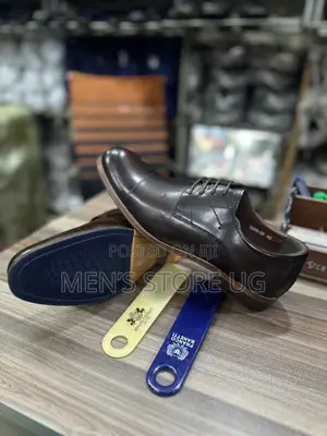 Men’S Gentle Office Genuine Leather Wooden Sole Loafers