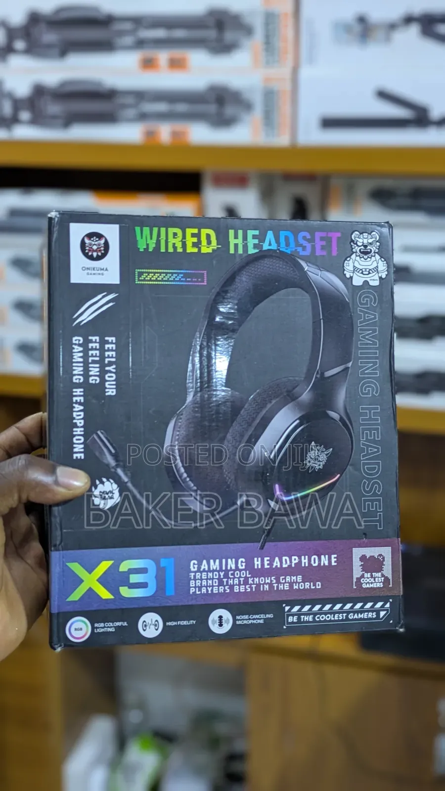 Onikuma X31 RGB Wired Gaming Headset. Key Features Include:
