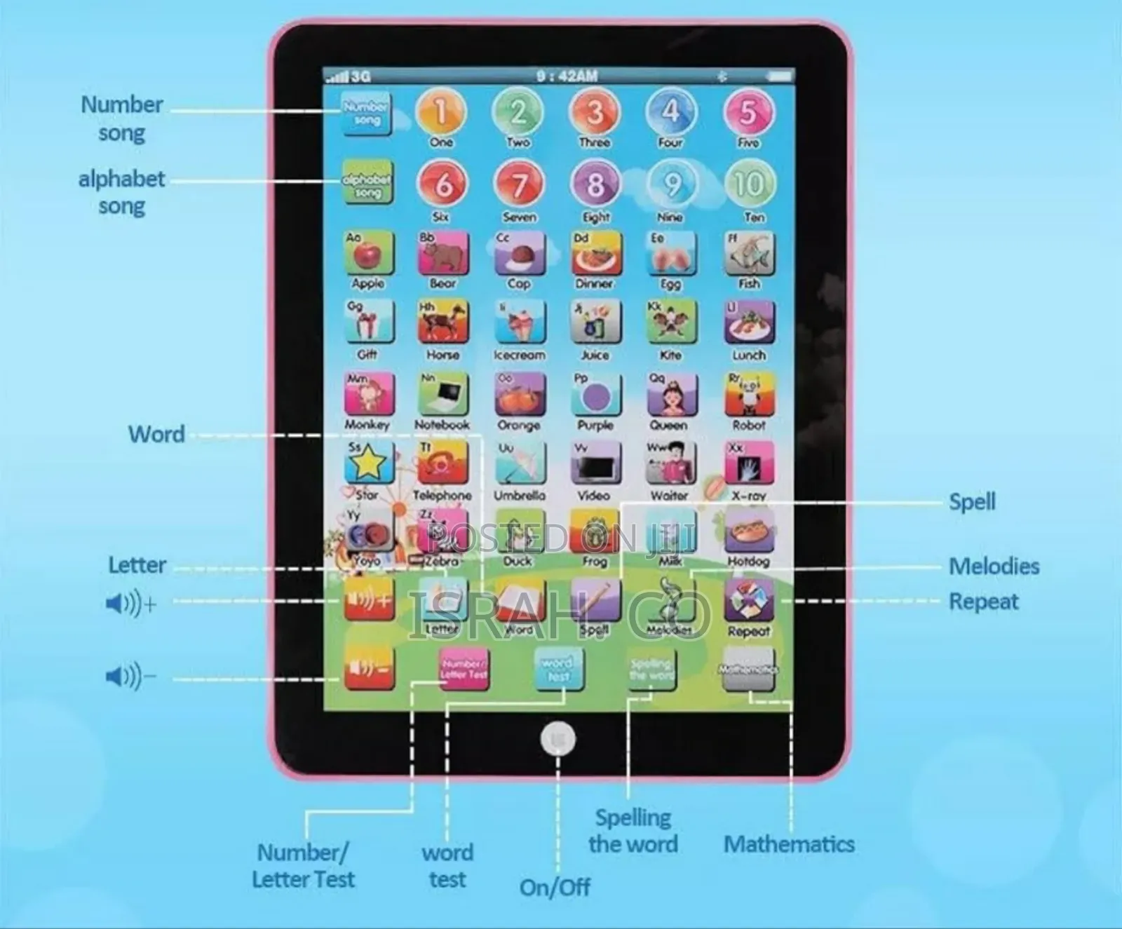 Kids Toy Tab Pink Colour