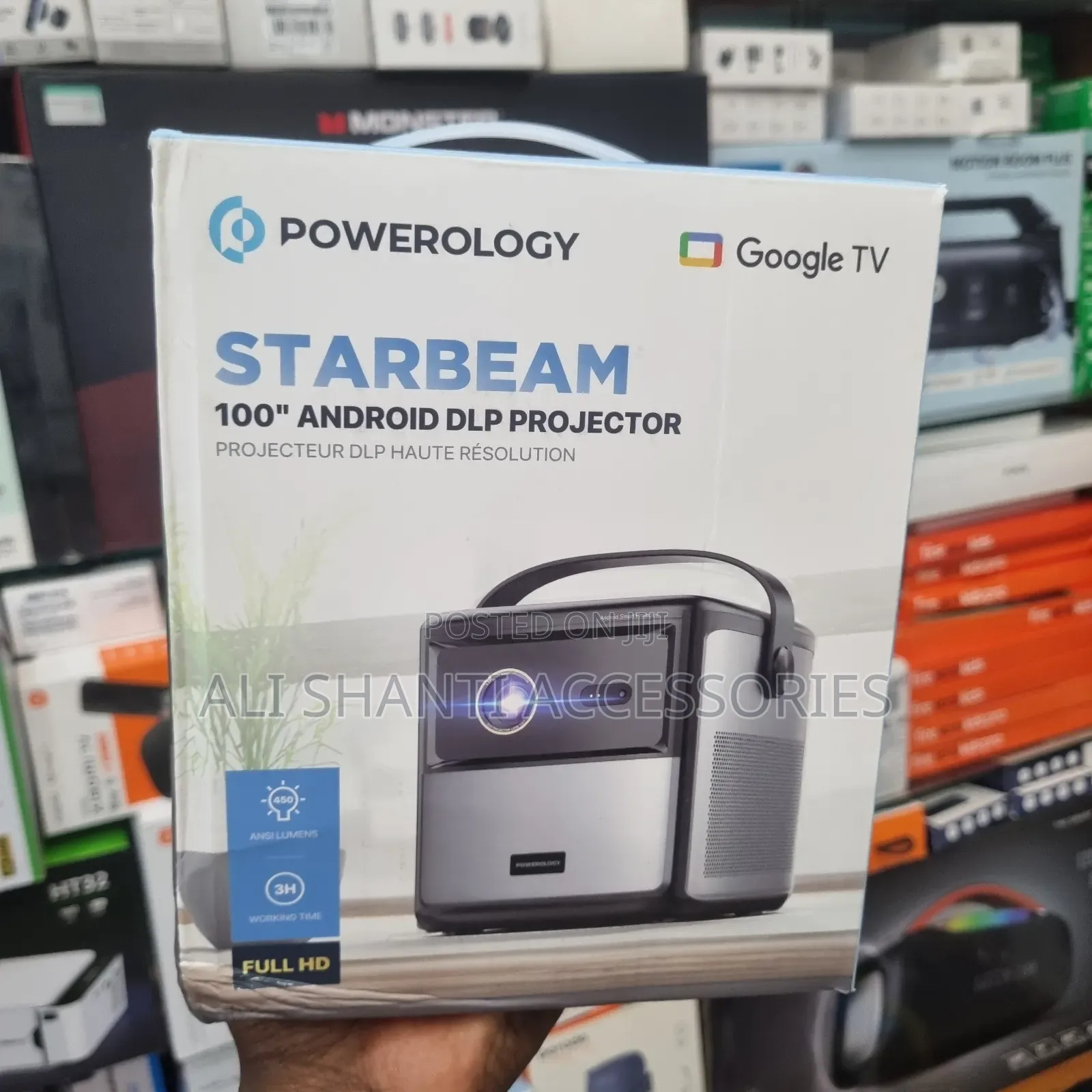 Powerology Rechargeable Starbeam 100" Android DPL Projector