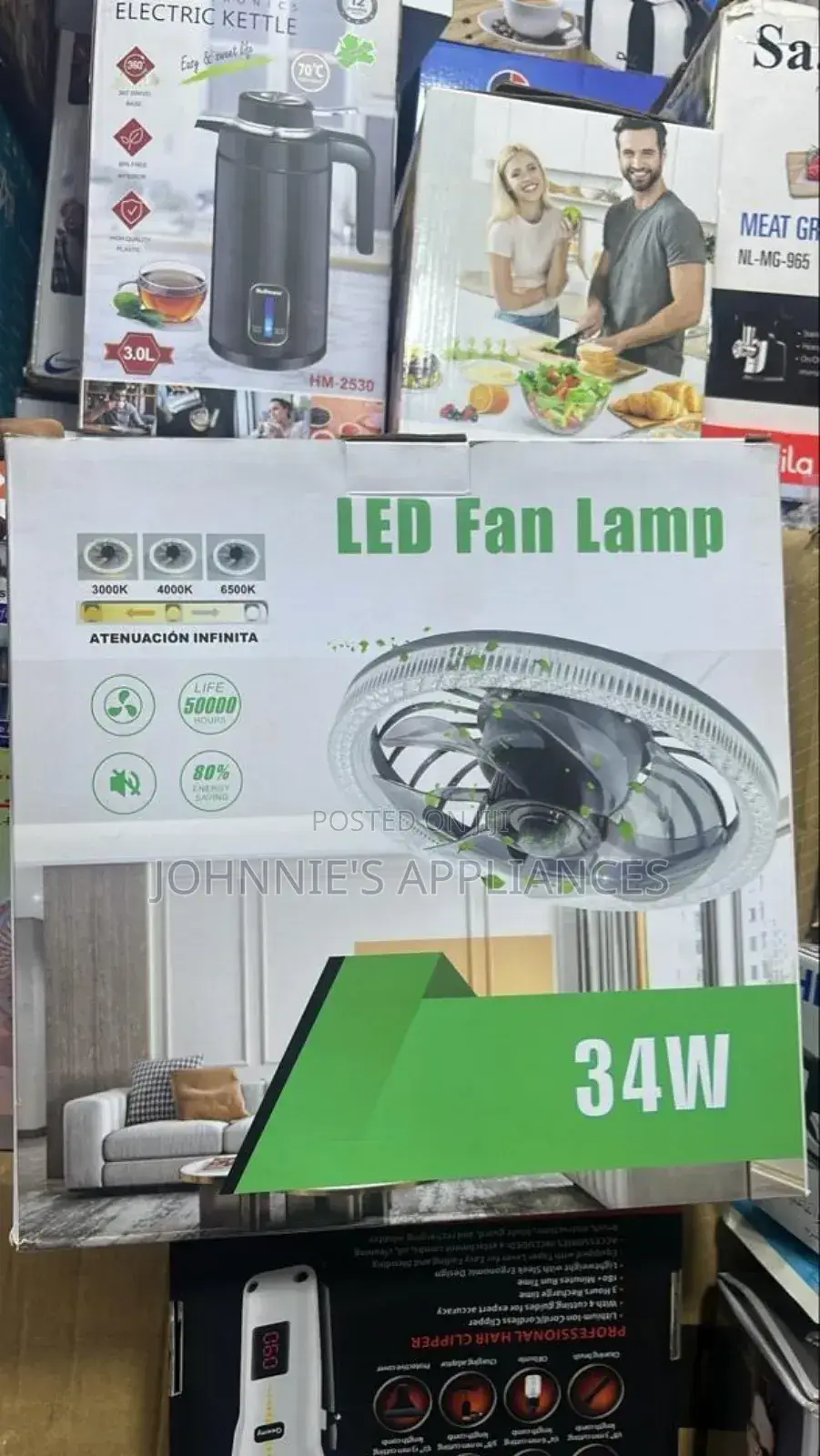 Led Light Fan With 80% Energy Saving