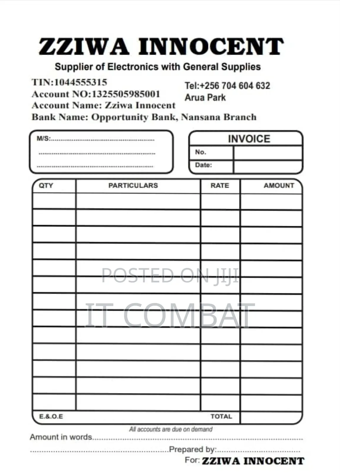 We Make Receipt Books, All Sizes