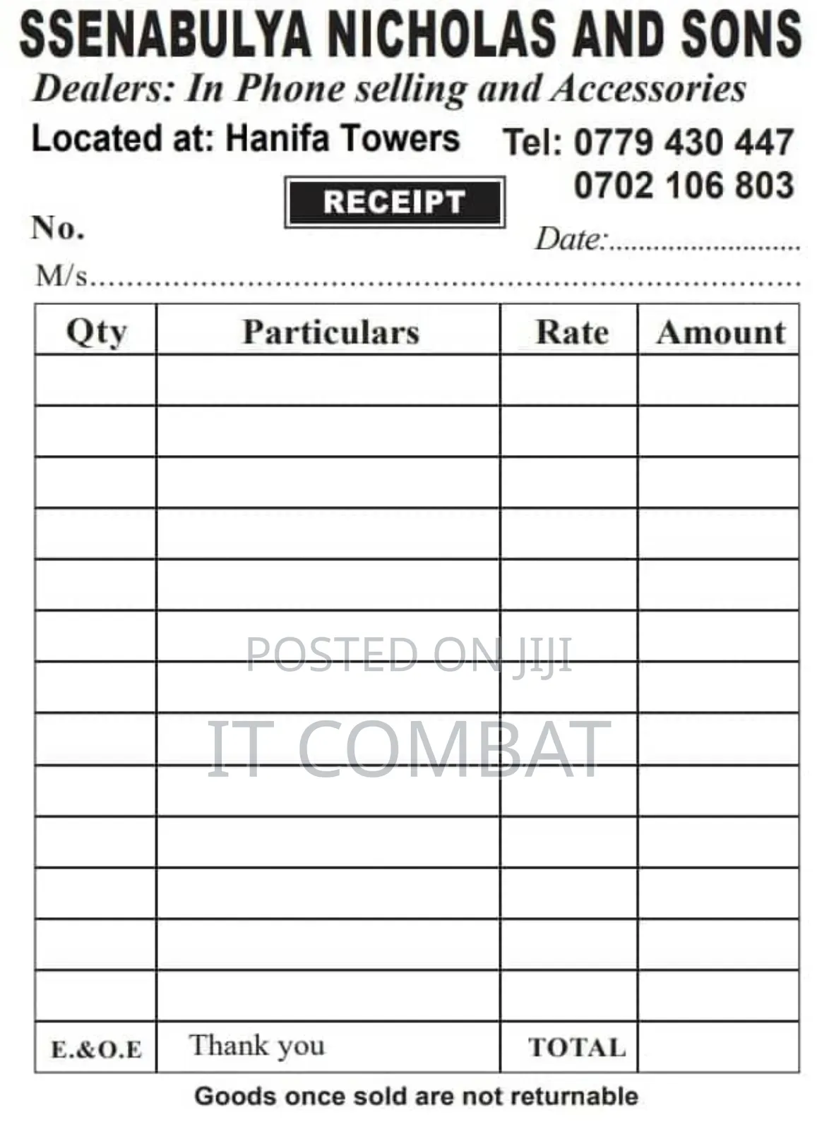 Customized Receipt Books for All Sizes and Pages